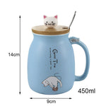 Cat Head lid Heat-resistant Mug