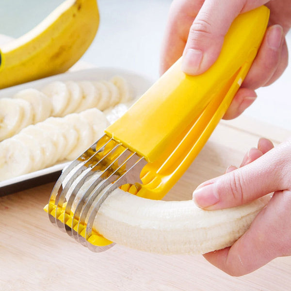 Banana Slicer Tool - Plastic Easy Safe Banana Cutter NEW