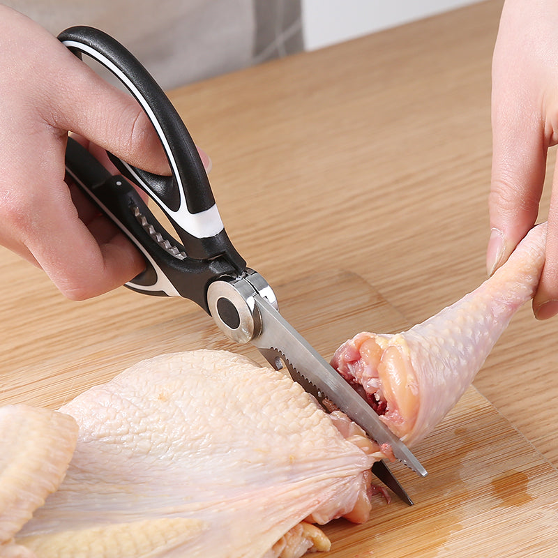 New Multifunctional Kitchen Scissors Plastic Handle Stainless Steel Scissors  Kitchen Meat Cutting Scissors Chicken Bone Scissors - AliExpress