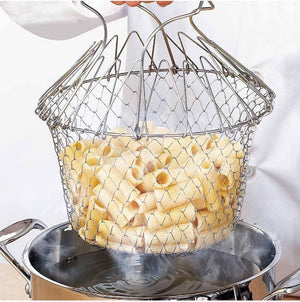 steel collapsible frying basket