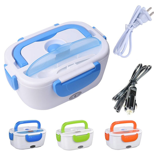 12v+220v /12v Portable Electric Heating Lunch Box Food-grade Food Container  Food Warmer For Kids 4 Buckles Dinnerware Sets Car - Lunch Box - AliExpress