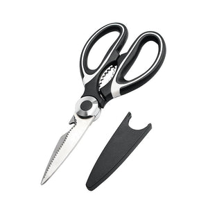 Multifunctional Kitchen Scissors Stainless Steel Sharp with Cover Scissors  Bone Fish Meat Professional Kitchen Accessories