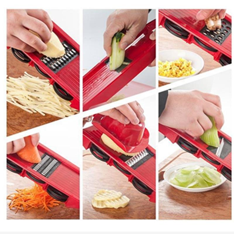 Mandoline Vegetable Slicer With Stainless Steel Blades