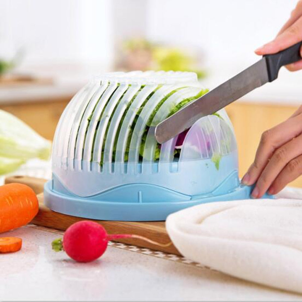 Salad Cutter Bowl Perfect Fruit Vegetable Slicer Easy Washer Chopper 60  Second
