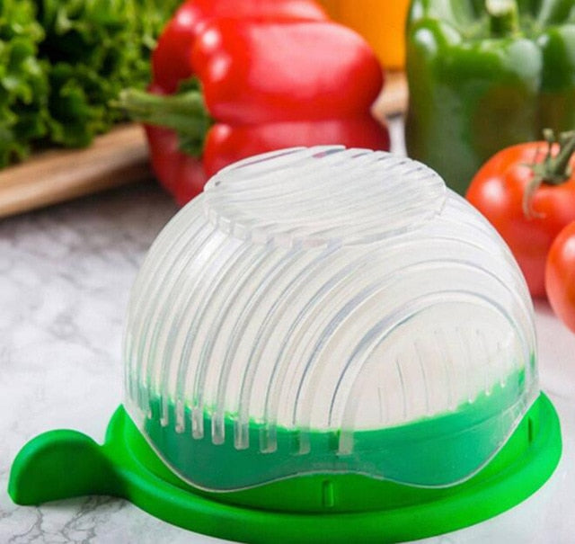 Fast Salad Cutting Bowl, Multi Purpose Salad Cutter Bowl,safe  Durable Salad Cutter Bowl Anti Cut Design,salad Cutter Bowl, Easy to Use  Perfect for Making Healthy Salads in Minutes Salad Cutter