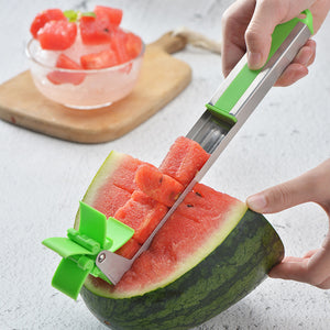 Quick windmill watermelon slicer
