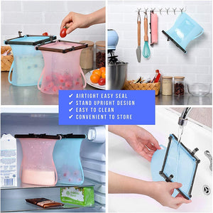Upgraded Fold-able Silicone Food Storage Bags