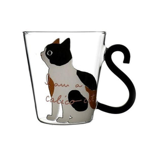 cat glass cup